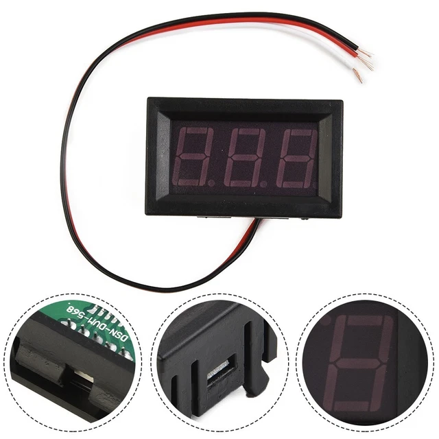 " Blu Digitale 0.56 Voltmetro LED Calibro Filo Pannello 3 Top Tensione Display