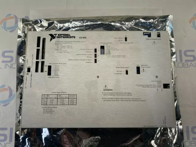 National Instruments VXI MXI P/N 181045-01 REV Gi Bus VXIbus  C Size Module