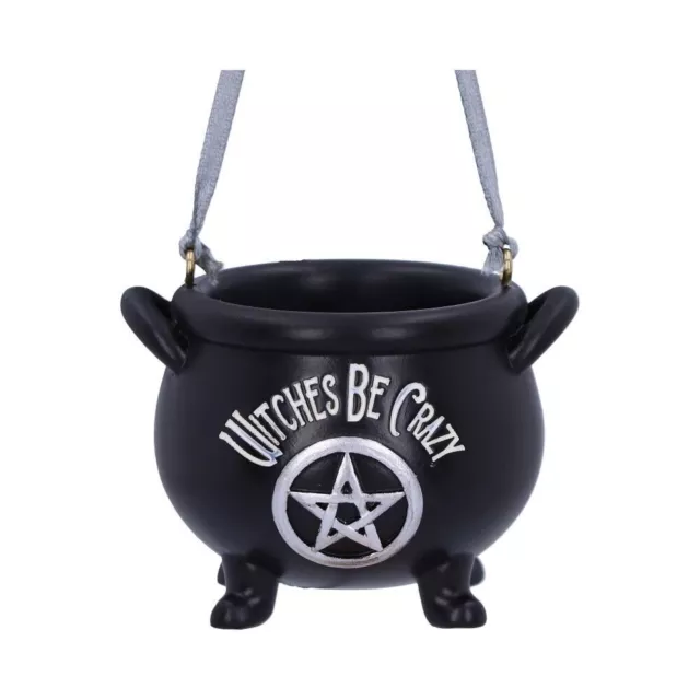 PAGAN WICCAN WITCHES BE CRAZY HANGING CAULDRON, BN, FREE UK P&P 6cm (B6043)