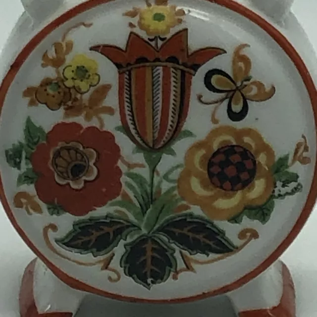 Zsolnay Miniature Porcelain Flask Vase Vintage Hungarian Hand Painted