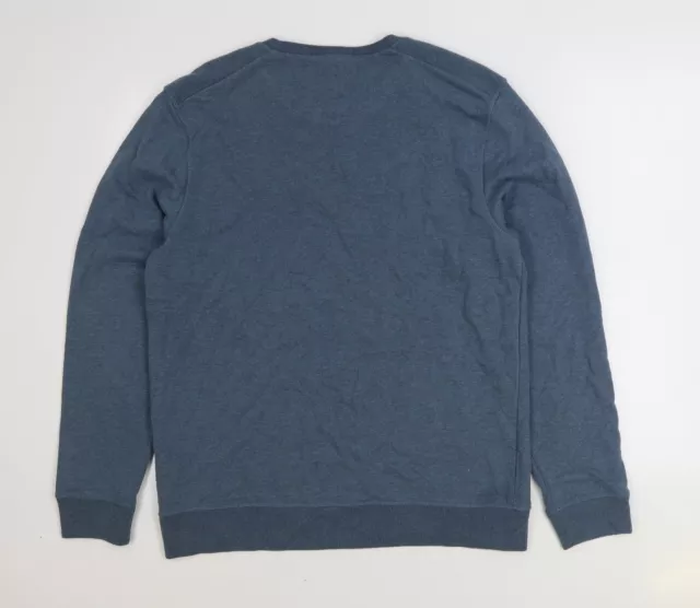 TED BAKER LONDON Herren Blau Marl Crew Strickpullover Pullover Größe XL ...