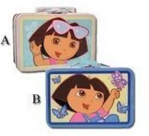 Set of 2  Dora the Explorer Mini Tin Lunchboxes