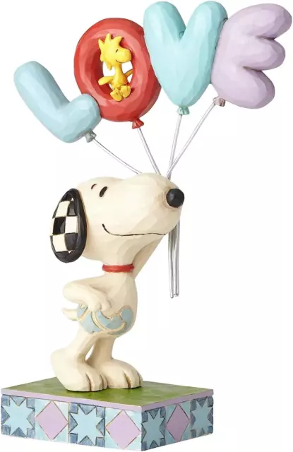 Enesco Jim Shore Erdnüsse Snoopy mit Liebe Ballonfigur, 7,5 Zoll, mehrfarbig