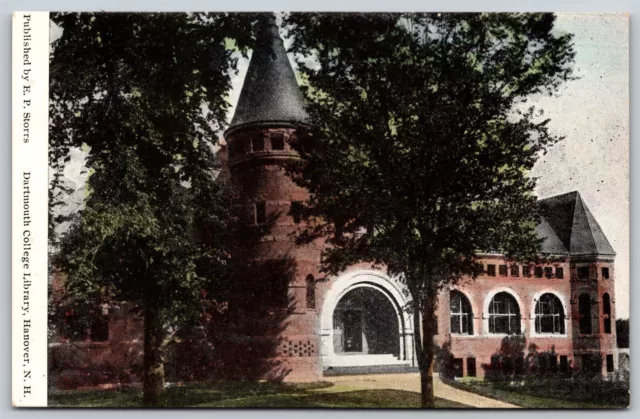 Postcard Dartmouth College Library, Hanover NH S102