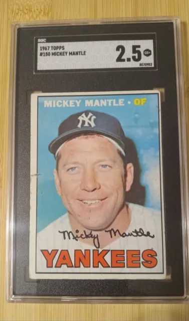 1967 Topps #150 Mickey Mantle NY Yankees HOF GD +(COLTONS COLLECTIBLES)