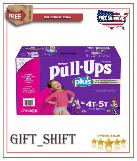 2009 Vintage 6ct Huggies Pull-Ups Girls 4-5T Training Pants Diaper