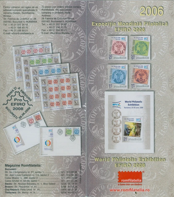 Rumänien 2006 Briefmarkenausstellung EFIRO,Ochsenkopf Mi.6118-21,Zf,K,Bl.4,Block