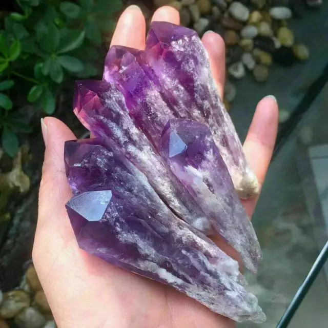 Natürliche Amethyst Cluster Quarz Stein Zepter Heilung Bergkristall Geode Druzy
