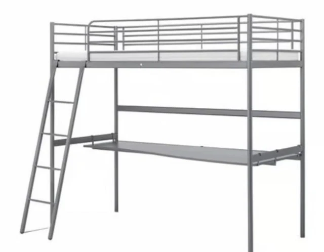 Ikea svarta loft on sale bed with desk