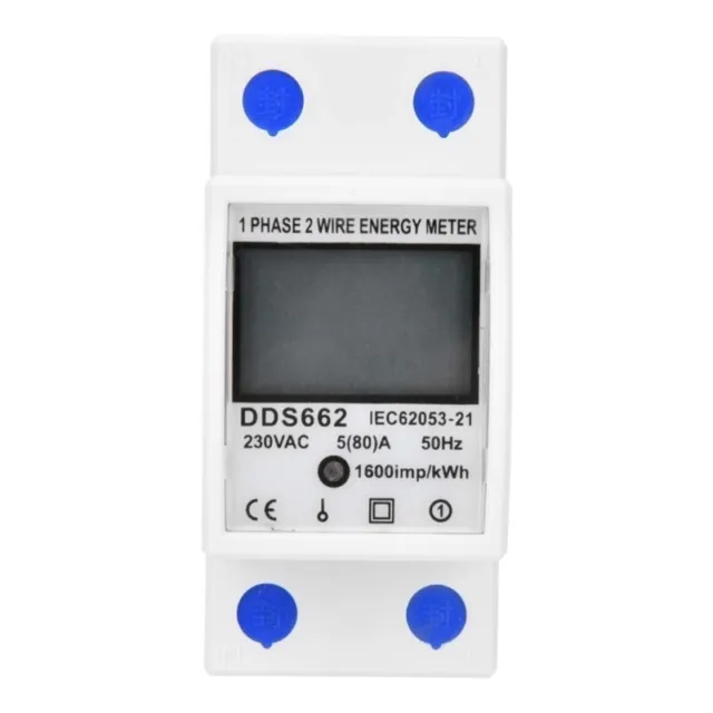 Din Rail Digital Single Phase Energy Meter kWh Voltage Current Power Meter 220V