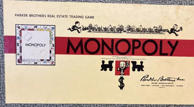 VTG 1940’s Monopoly Wooden Pieces  Board Game