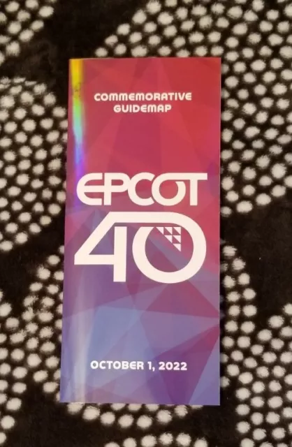 Epcot 40th Anniversary Commemorative Guide Map 2022 Walt Disney World WDW