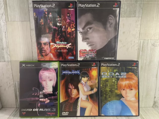 PS2 & Xbox Dead or Alive + Tekken + Virtua Fighter Set of 5 Japan Version Used