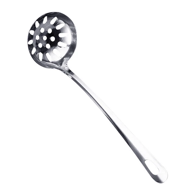 Hot Pot Löffel Glatt Praktische Edelstahl -kochlöffel Silber