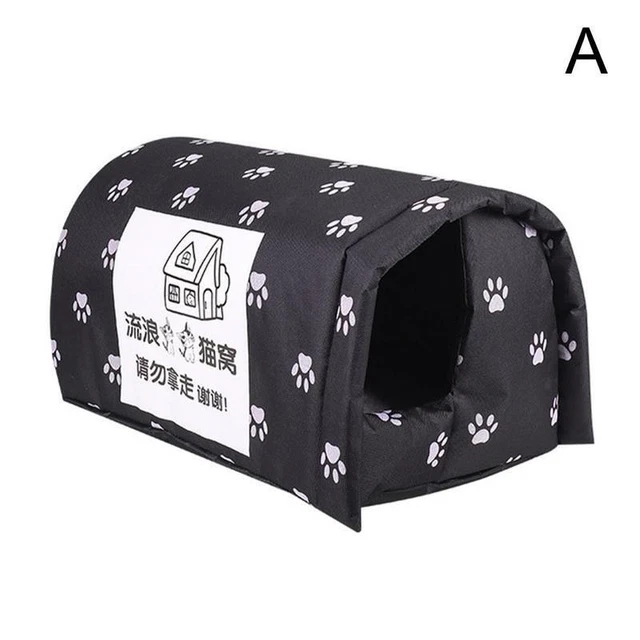 L Black Pets House Outdoor Cold And Waterproof Cat Litter Pet Stray Litter Str ъ