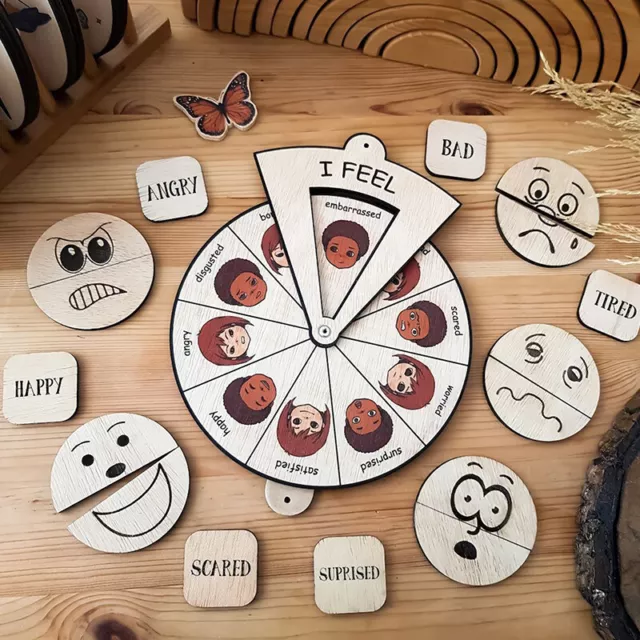 Wooden Children's Emotional Board New Express Emotions Crafts Children LearniAW