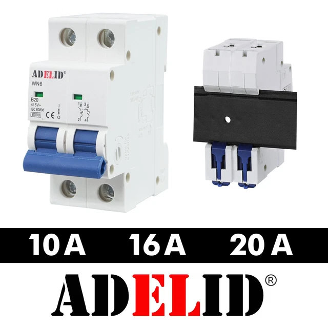 FI/LS Schutzschalter 10A 230V - Fehlerstromschutzschalter Mit Überlastschutz Für Hutschiene