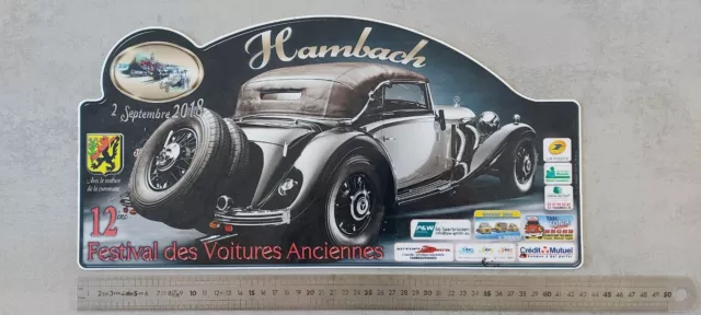 Plaque Rallye 2018 Hambach 12ème Festival des voitures anciennes