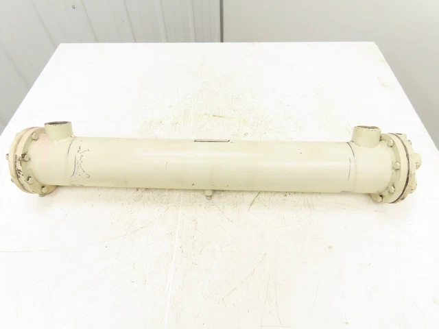 2-Pass Shell & Tube Heat Exchanger Oil Cooler 3/4"x 1-1/4" NPT 34"L
