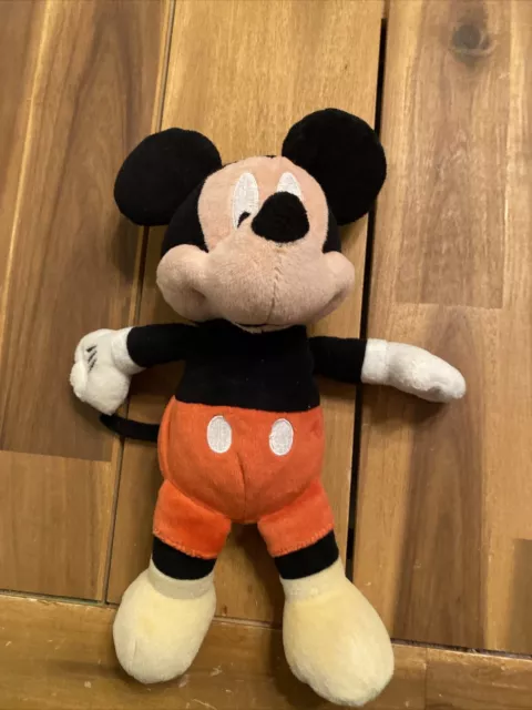 Disney Baby Mickey Mouse Plush Rattle Toy 13' Soft Stuffed Mickey Mouse Toy Doll