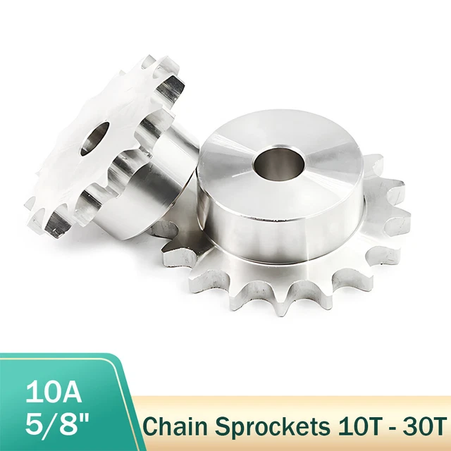 10A Kettenrad 10 - 30 Zähne 1/2" Zahnteilung Kettenräder Rostfreie Stähle Ritzel