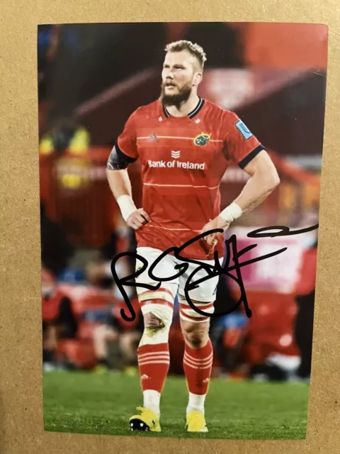 R G Snyman - Munster Rugby Signed 6x4 Photo