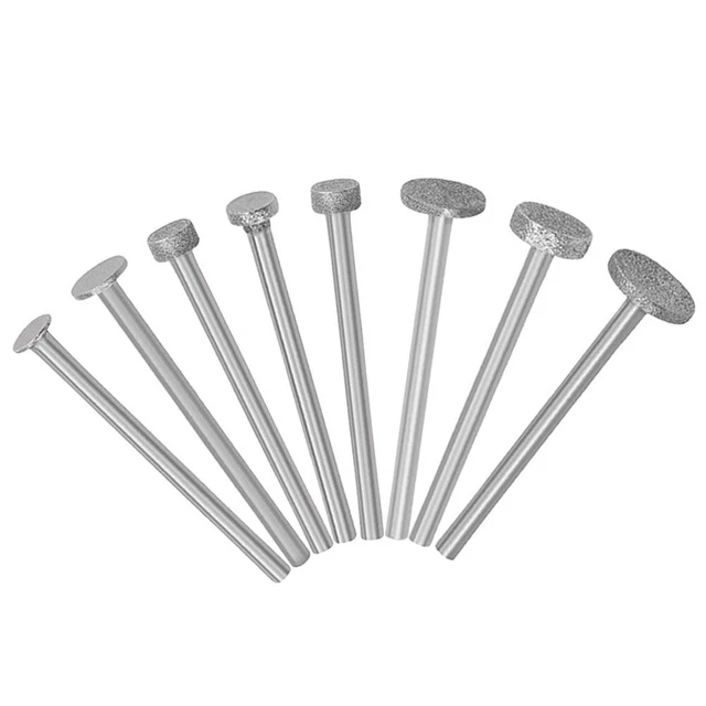 2 pz Set gambo intaglio pietra giada lucidante sbavature testa diamantata