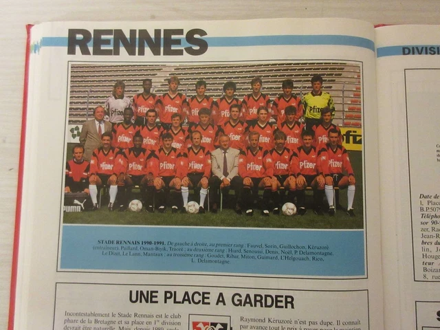 POSTER )) équipe STADE RENNAIS & OGCN NICE 1986 | eBay