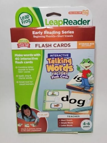 LEAPFROG LEAP READER TAG INTERACTIVE TALKING WORDS 40 FLASH CARDS 4-6 years