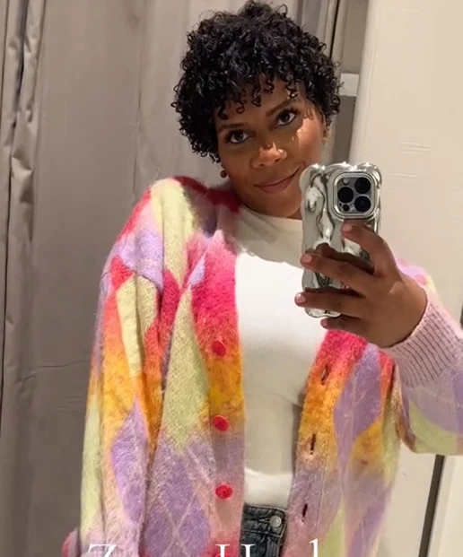 Zara multicoloured cardigan hotsell
