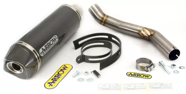 Kit Exhaust Arrow Muffler MK + Mid Pipe Kawasaki Z 800 E '13/15 (72 kW)