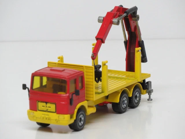 SIKU V348 V349 MAN 8.156F LKW Kran Grün Gelb Germany 70er