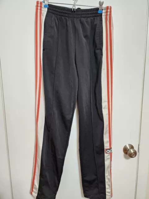 Vintage Adidas Pants Mens Large Black Snap Off Breakaway Track Sweats  90s
