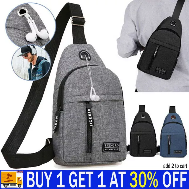 Outdoor Men Chest Bag Pack Travel Sport Shoulder Sling Backpack Cross Body Bag