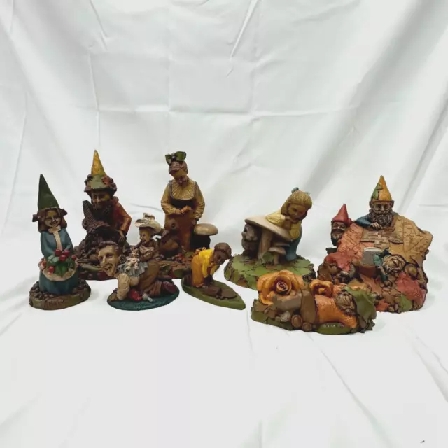 Lot Of 8 Tom Clark Sievers Gnome 4 Ink Hand Signed Rosemary Autumn Leaves Chums