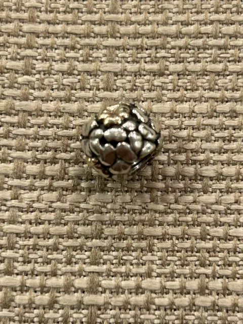 Used Authentic Pandora Lucky Clover Charm, 14k Gold & Sterling Silver ALE 790387