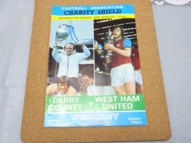 Derby County v West Ham Charity Shield August 9th 1975