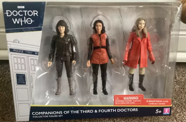 Doctor Who Companions of the Third and Fourth Doctors Collector Figure Set New