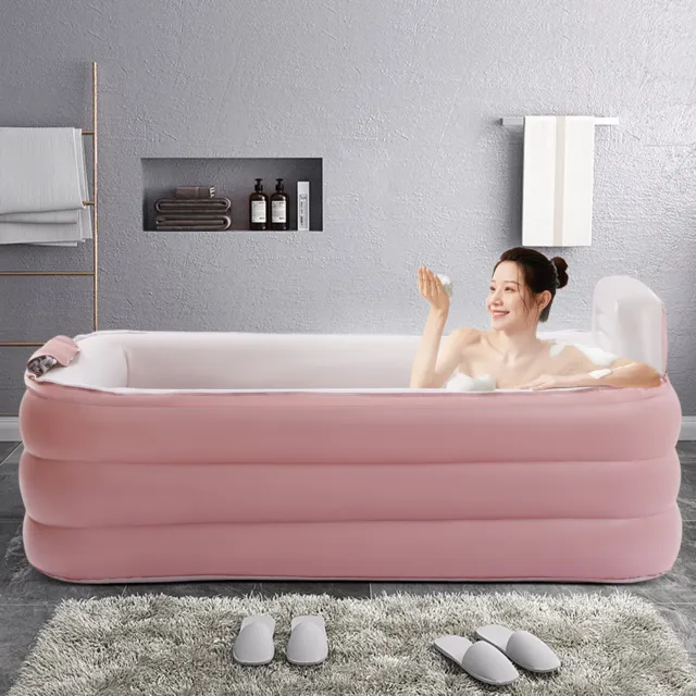 Bañera inflable automática plegable de 3 capas para adultos niños bañera de spa plegable