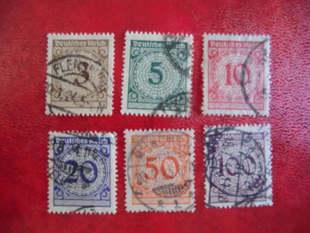 Deutsches Reich Briefmarken 1923 Mi. 338-343 gestempelt (R)