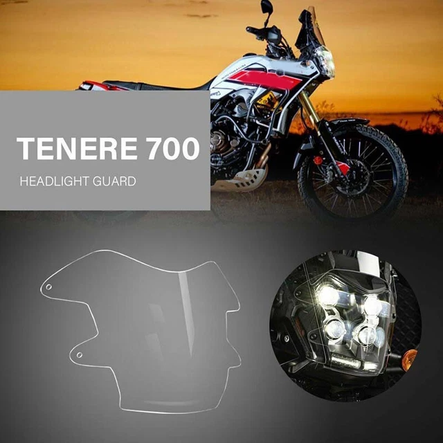 CLEAR ACRYLIC HEADLIGHT Protector Guard For Yamaha Tenere 700 XTZ 07