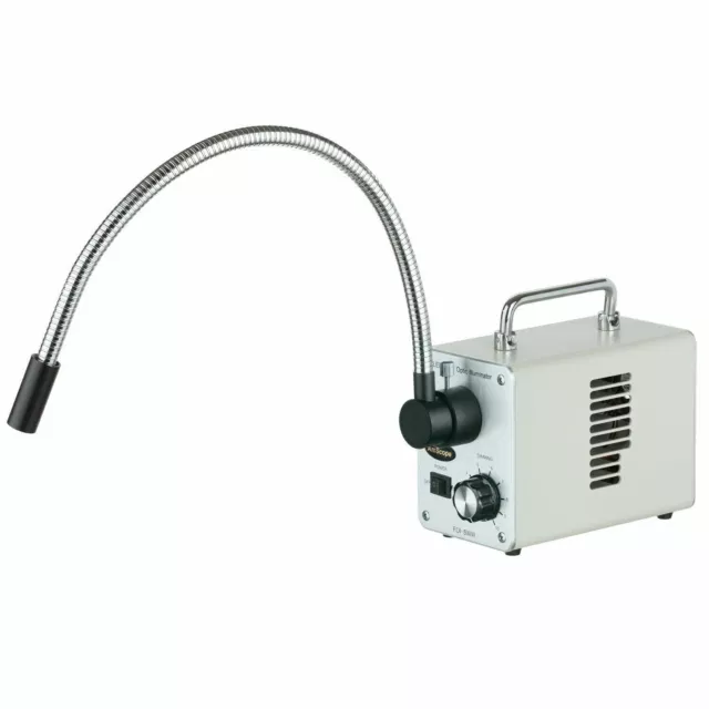 AmScope 50W LED Fibre Optique Simple Col de Cygne Léger Microscope Illuminateur