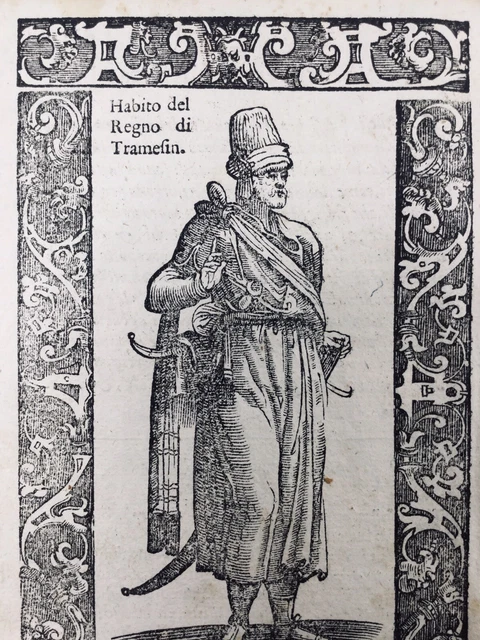 ROYAUME DE TLEMCEN en 1598 Sutanat Zianide Berbère Gravure sur Bois