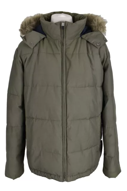 GAP Green Padded Jacket size L Mens Parka Full Zip Outerwear Outdoors Menswear