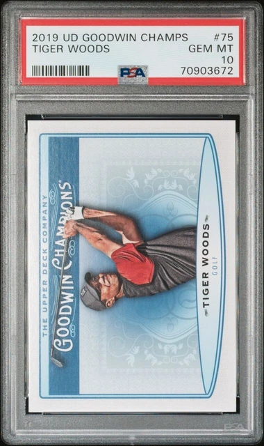 2019 Goodwin Champions #75 TIGER WOODS HOF Upper Deck / PSA 10