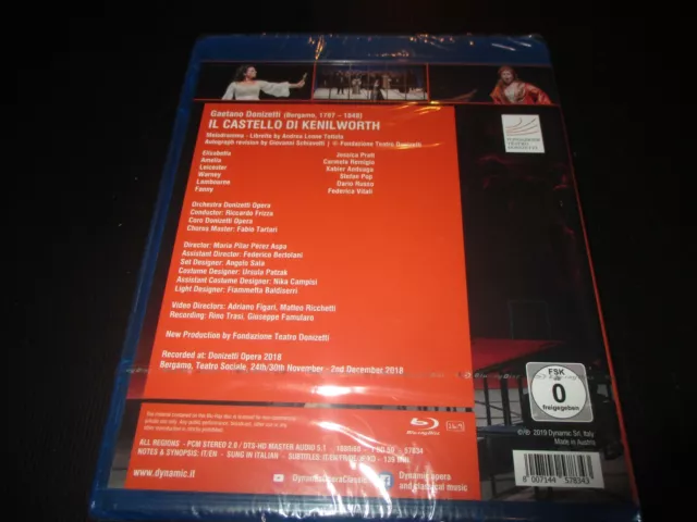 BLU-RAY NEUF "IL CASTELLO DI KENILWORTH - DONIZETTI" Riccardo FRIZZA - opera 2