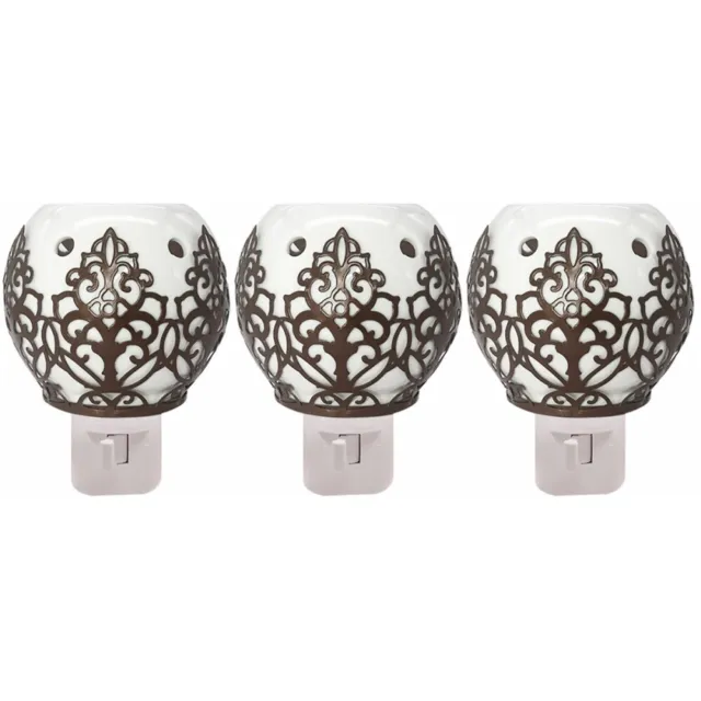 Set of 3 Nachtlicht Keramik Kerzenwärmer Wandhaken Dekorativ Kerzenbrenner