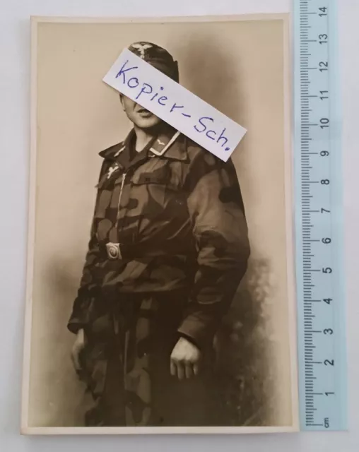 Portrait Fallschirmjäger Paratrooper in Tarnuniform (Repro)