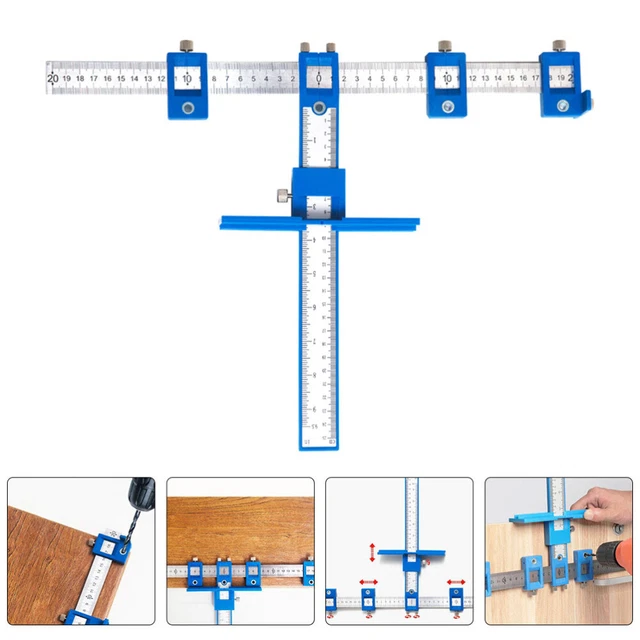 Instrucciones para plantillas de perforación mango de cajón router