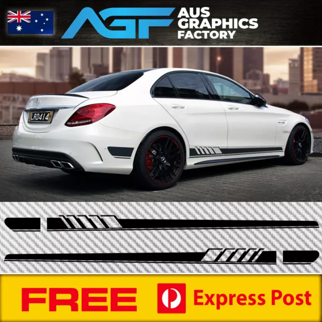 Side Decals, for Mercedes Benz CLA 45 W117 C117 X117 AMG-5D Carbon